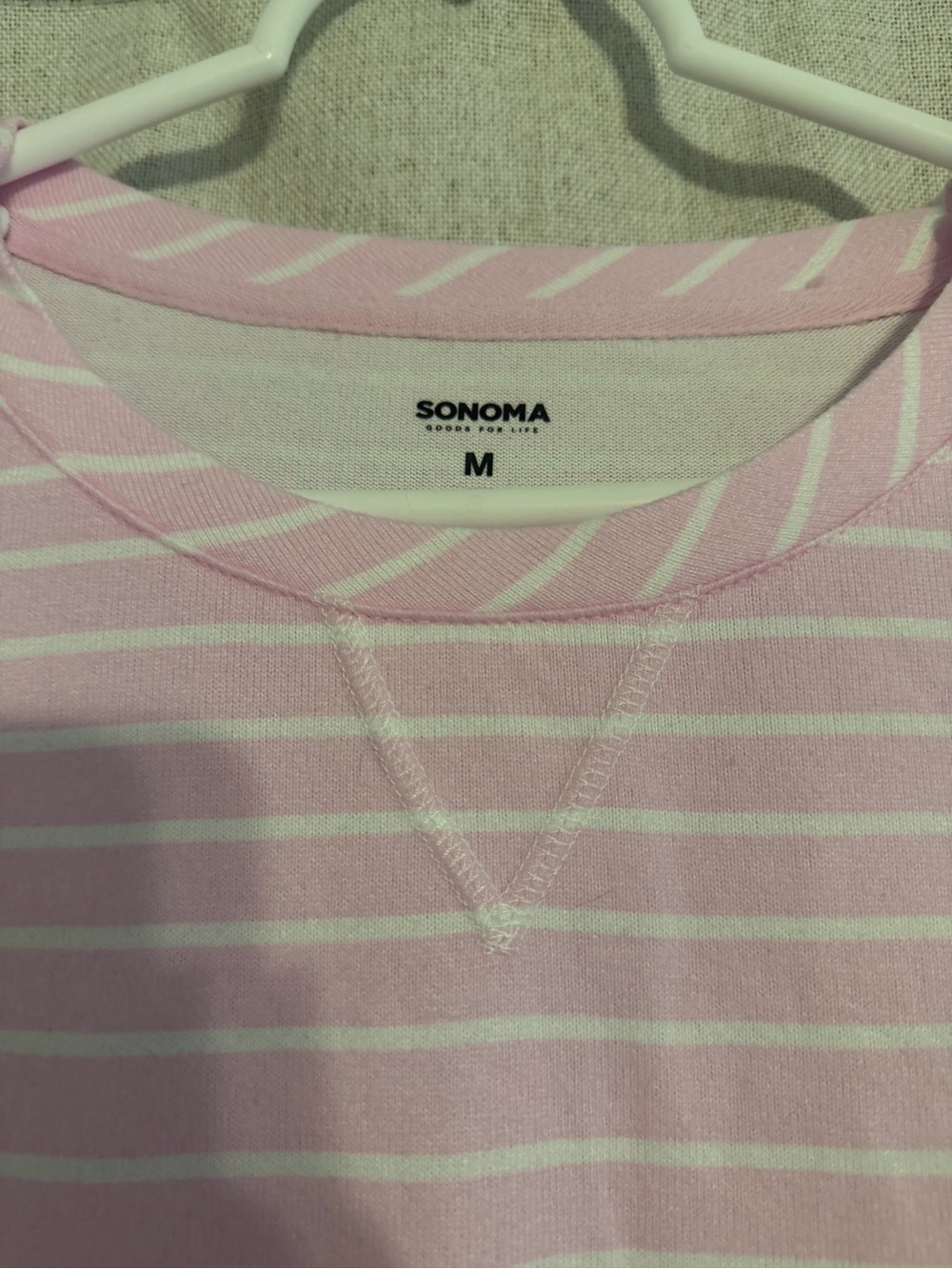Women’s Pink Striped Pajama Set - Picture 2 of 3
